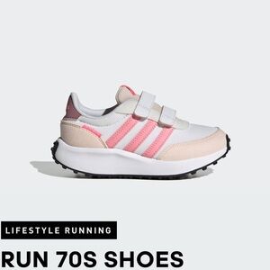 Adidas Kids Run 70s Shoes - Pink and White